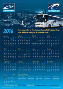 Goldline Coaches Calander